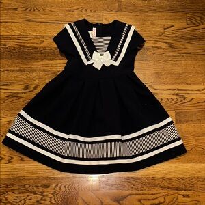 Jessica Ann Blue and White Nautical Kids Dress